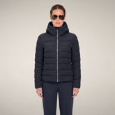 Damen-Steppjacke Adalyn in Blau-Schwarz - Damen Animal Free Steppjacken | Save The Duck