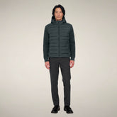 Piumino uomo Fen verde nero | Save The Duck