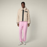 Giacca donna Hester in shearling animal free beige crema | Save The Duck