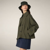 Giacca impermeabile donna Garbo verde serpente | Save The Duck