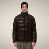 Men's Puffer Jacket Jobim in Brown Black | Save The Duck