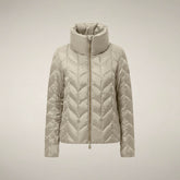 Doudoune pour femme modèle Lorette beige sable - Produits | Save The Duck