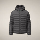 Piumino uomo Jeanluc grigio canna di fucile - FW26 Man | Save The Duck