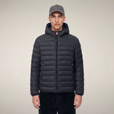 Men's Puffer Jacket Jeanluc in Blue Black | Save The Duck