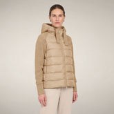 Doudoune pour femme modèle Priska beige pierre | Save The Duck