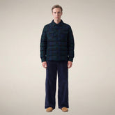 Piumino uomo Esteban a quadri neri - Warmth Index WARM | Save The Duck