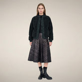 Women's Faux Fur Puffer Jacket in Nori Green | Save The Duck