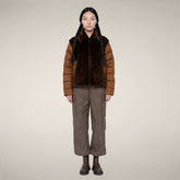 Women's Puffer Jacket Hana in Soil Brown - Preview FW26 Woman | Save The Duck