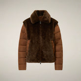 Women's Puffer Jacket Hana in Soil Brown - Preview FW26 Woman | Save The Duck