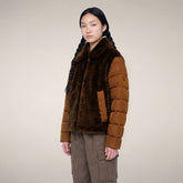 Women's Puffer Jacket Hana in Soil Brown | Save The Duck