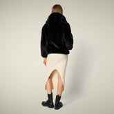 Women's faux fur Jacket Laila in Black | Save The Duck