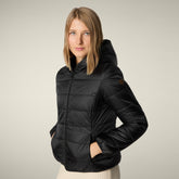 Women's faux fur Jacket Laila in Black | Save The Duck