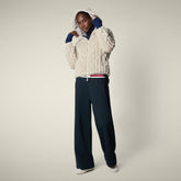 Veste pour femme réversible modèle Este en fourrure Animal Free beige pluvieux | Save The Duck