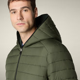 Giacca reversibile uomo Ezra in verde scuro | Save The Duck