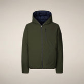 Men's Reversible Puffer Jacket Ezra in Land Green - FW26 Man | Save The Duck