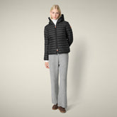 Piumino animal free con cappuccio donna Daisy Nero - Icons Donna | Save The Duck