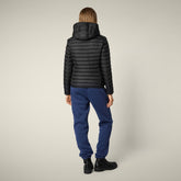 Piumino animal free con cappuccio donna Daisy Nero | Save The Duck