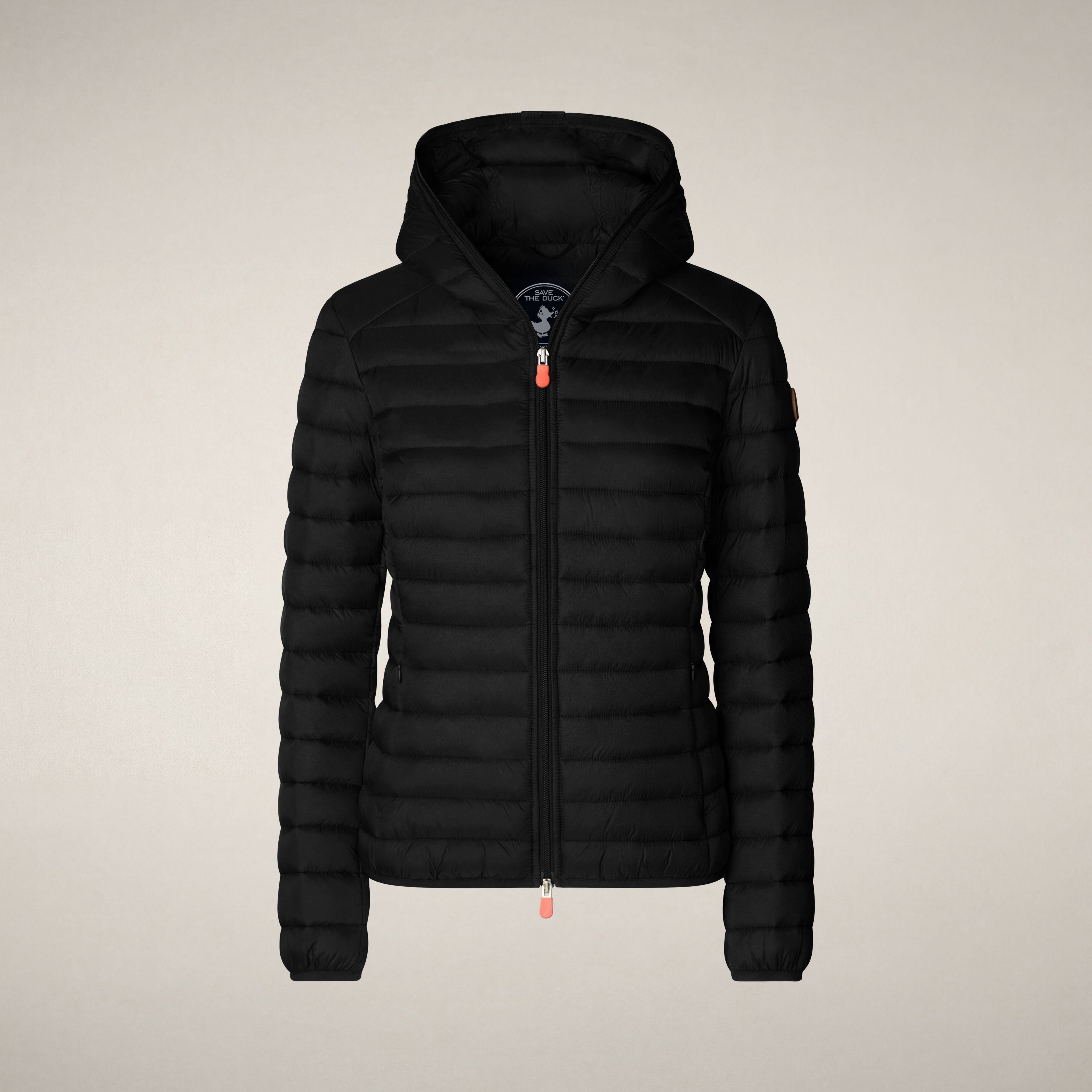Women's hooded puffer jacket Daisy in black