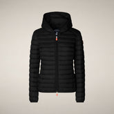 Piumino animal free con cappuccio donna Daisy Nero | Save The Duck