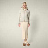 Piumino animal free con cappuccio donna Daisy Beige chiaro - Icons Donna | Save The Duck