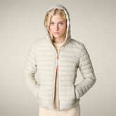 Piumino animal free con cappuccio donna Daisy Beige chiaro - Icons Donna | Save The Duck