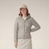 Women's puffer jacket Daisy in rainy beige | Save The Duck
