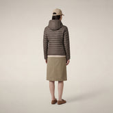 Piumino con cappuccio donna Daisy Grigio elefante | Save The Duck