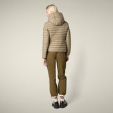 Piumino animal free con cappuccio donna Daisy Grigio elefante - Icons Donna | Save The Duck