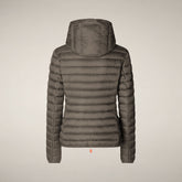 Piumino con cappuccio donna Daisy Grigio elefante | Save The Duck