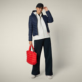 Piumino animal free con cappuccio donna Daisy blu navy - Icons Donna | Save The Duck