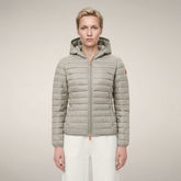 Women's Puffer Jacket Daisy in Rainy Beige | Save The Duck