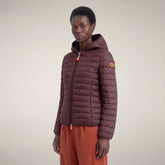 Women's Puffer Jacket Daisy in Burgundy Black | Save The Duck