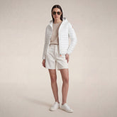 Damen-Steppjacke Daisy mit Kapuze in Weiss | Save The Duck