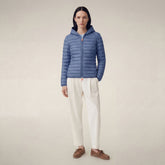 Doudoune Daisy bleu bleuet pour femme | Save The Duck
