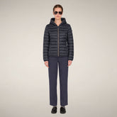 Damen-Steppjacke Alexis in Blau-Schwarz | Save The Duck