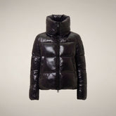 Women's Puffer Jacket Isla in Brown Black | Save The Duck