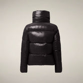 Women's Puffer Jacket Isla in Brown Black | Save The Duck