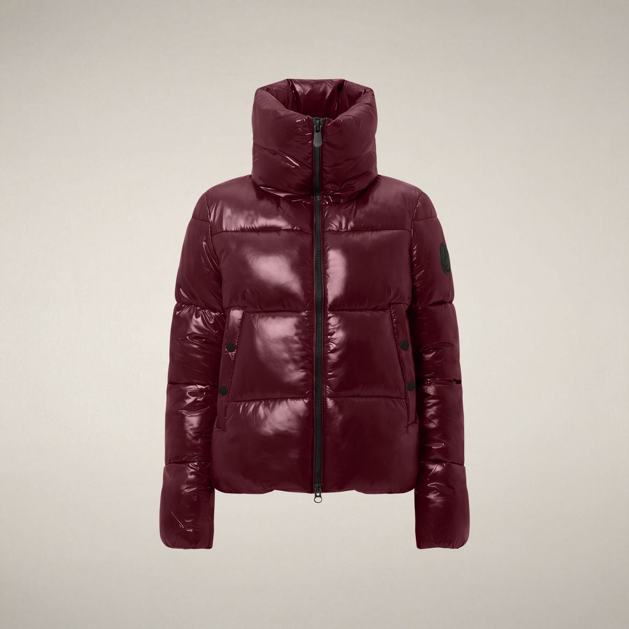 Women's Puffer Jacket Isla in Wine Red