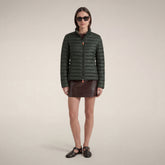 Doudoune Carly vert serpent pour femme | Save The Duck