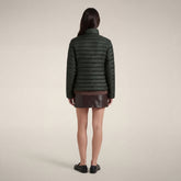 Doudoune Carly vert serpent pour femme | Save The Duck