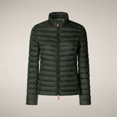 Doudoune Carly vert serpent pour femme | Save The Duck