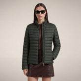 Doudoune Carly vert serpent pour femme | Save The Duck