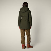 Parka donna animal free Rachel verde scuro | Save The Duck
