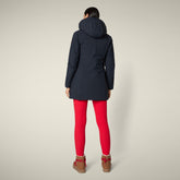 Parka donna animal free Rachel blu nero | Save The Duck