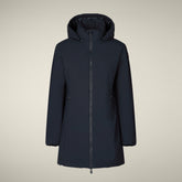 Parka donna animal free Rachel blu nero | Save The Duck