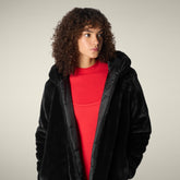 Women's faux fur Coat Bridget in Black | Save The Duck