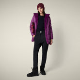 Women's faux fur Coat Hellen in Cyclamen Violet | Save The Duck