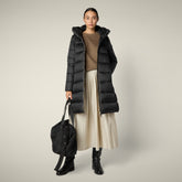 Piumino lungo donna animal free Lysa nero - Icons Donna | Save The Duck