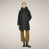 Doudoune longue Lysa noir pour femme | Save The Duck