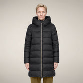 Doudoune longue Lysa noir pour femme | Save The Duck